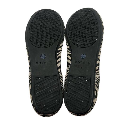 Rothy’s The Flat in Zebra‎ Print Women’s Size 6 - Picture 6 of 8